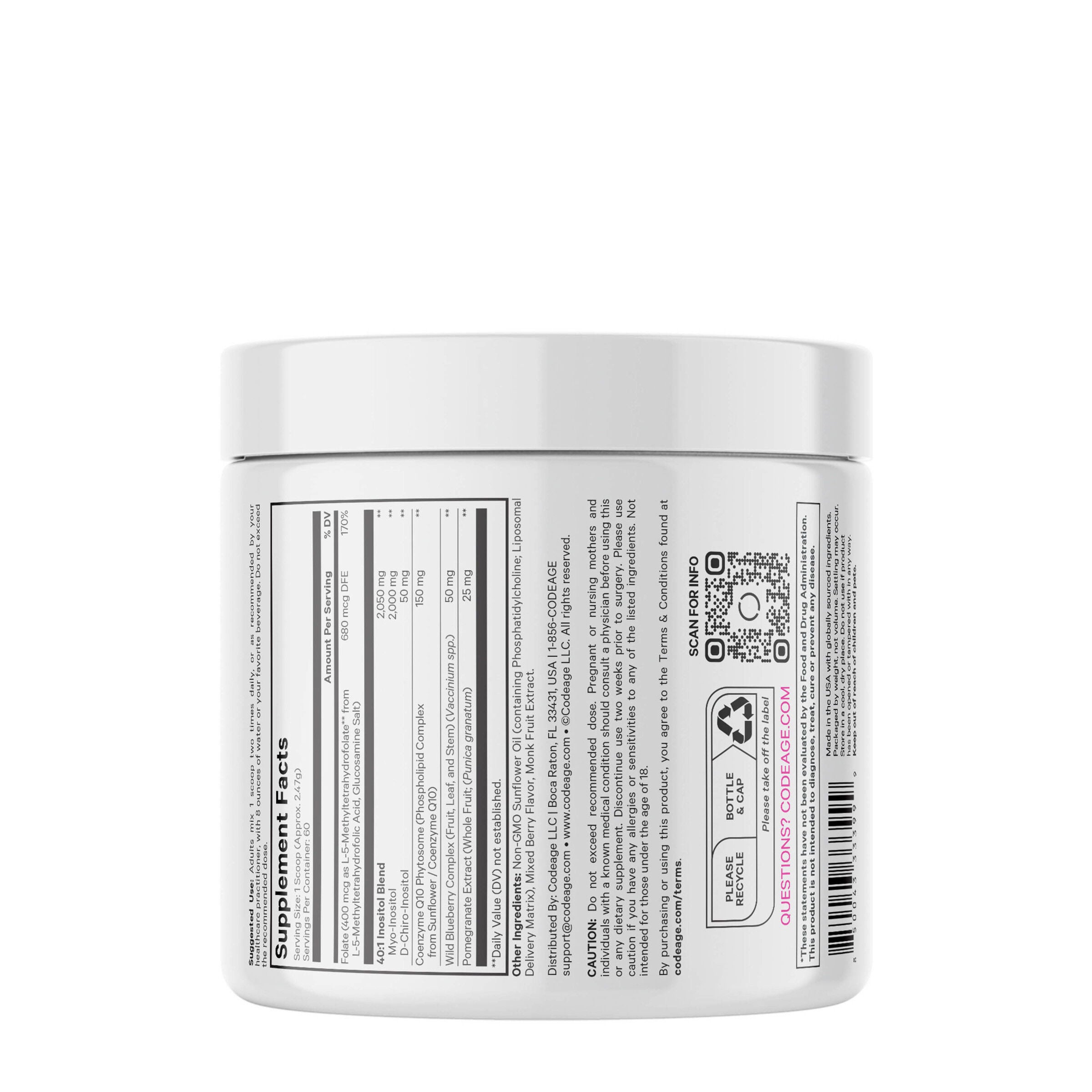 Liposomal Ovarian Inositol+ - Mixed Berry - 5.2 Ounces (60 Servings)  | GNC